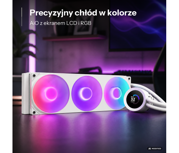 NZXT Kraken Plus 360 RGB White 3x120mm - 1593364 - zdjęcie 3